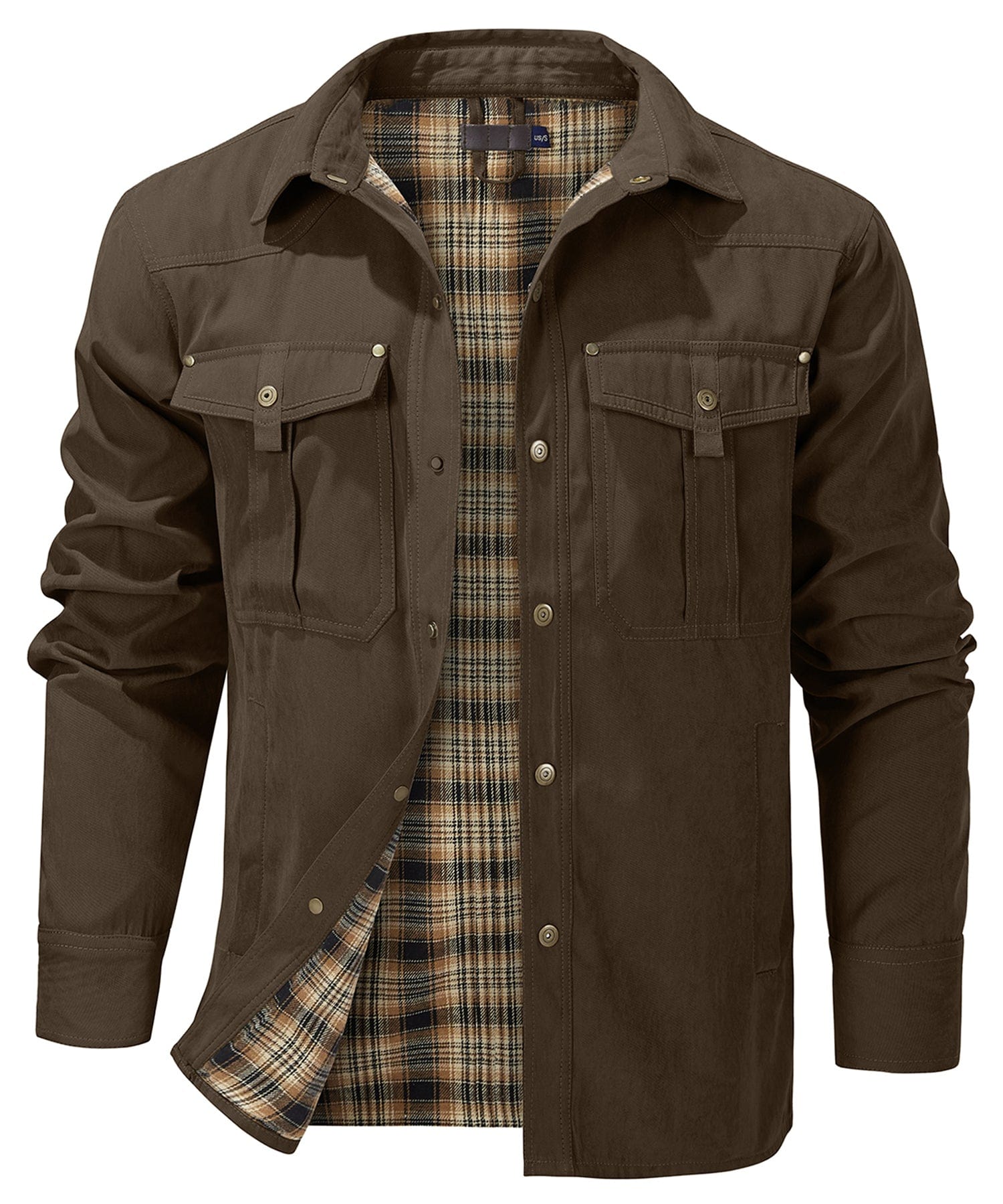 Traverse Insulated Jacket for Men - Polyester Cotton-Flannel Outdoor Coat