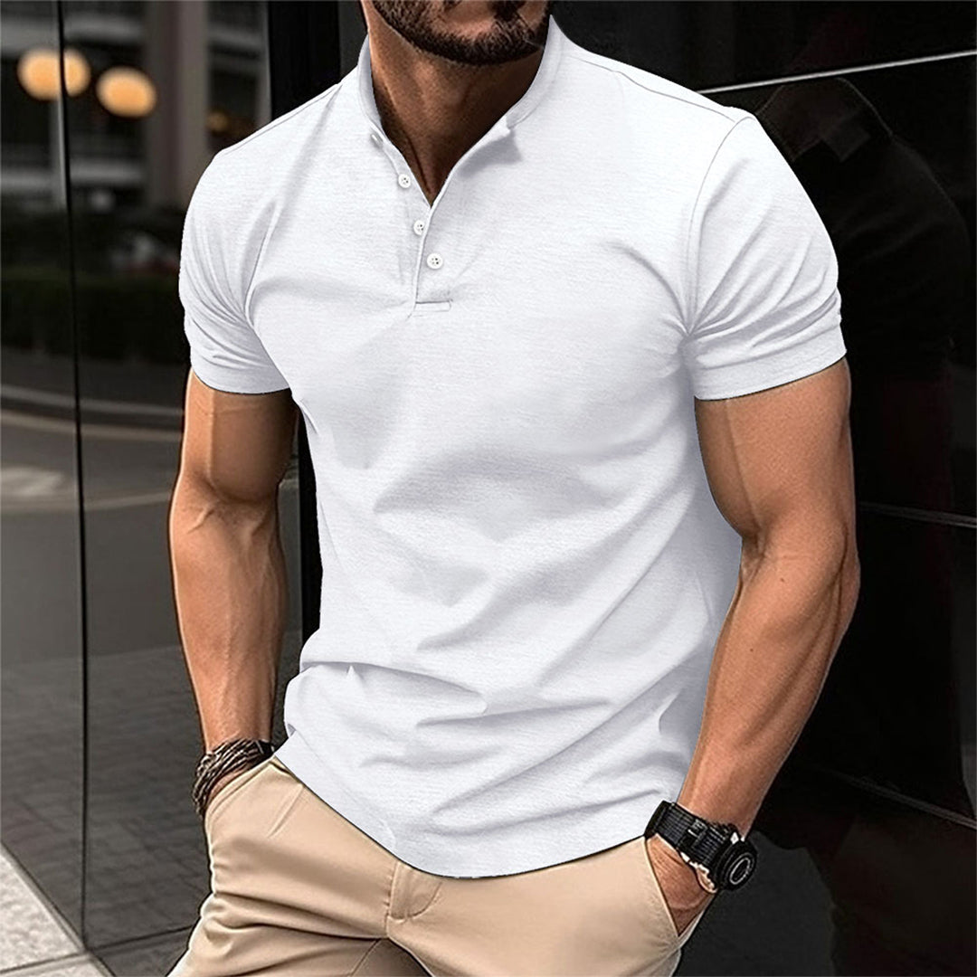 Men's Classic Polo Shirt, Modern Tailored Fit Cotton Blend