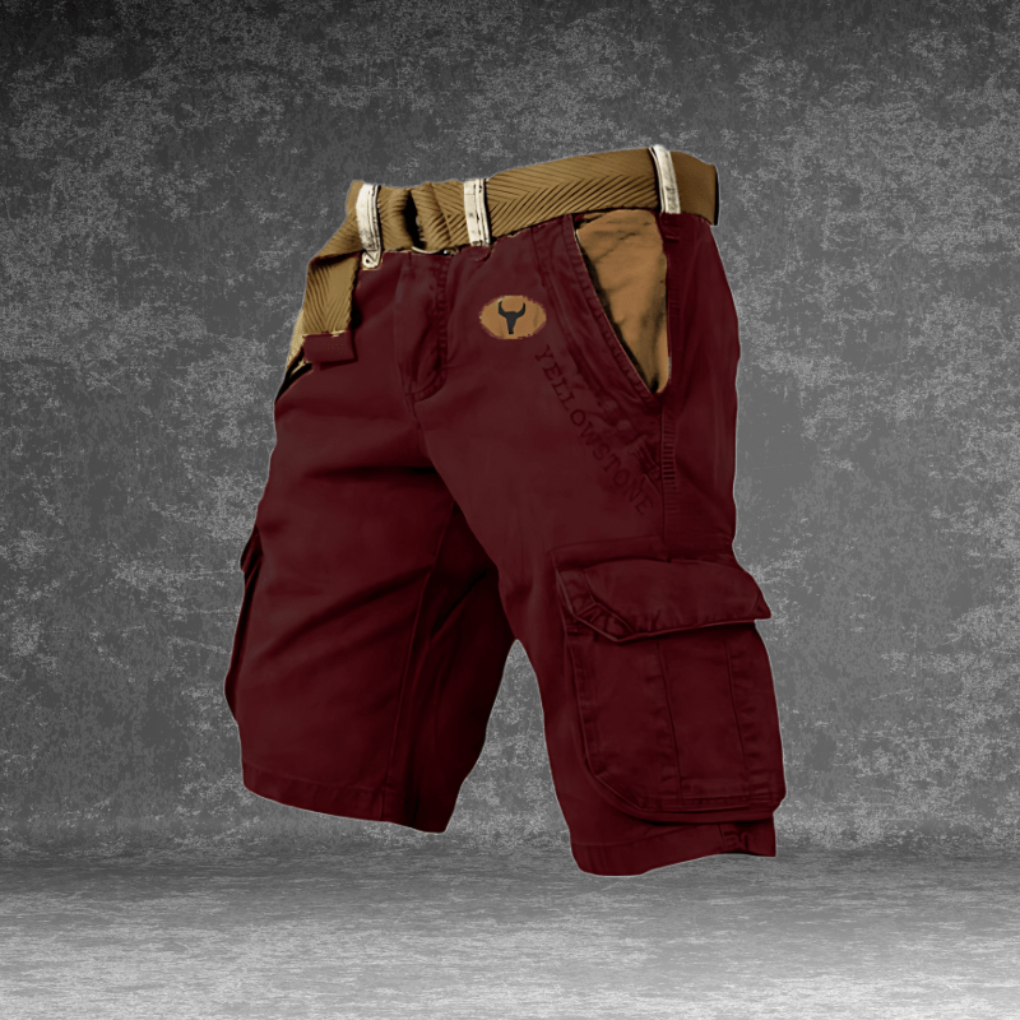 Men's Cargo Shorts - Multi-Pocket Woven Casual Shorts