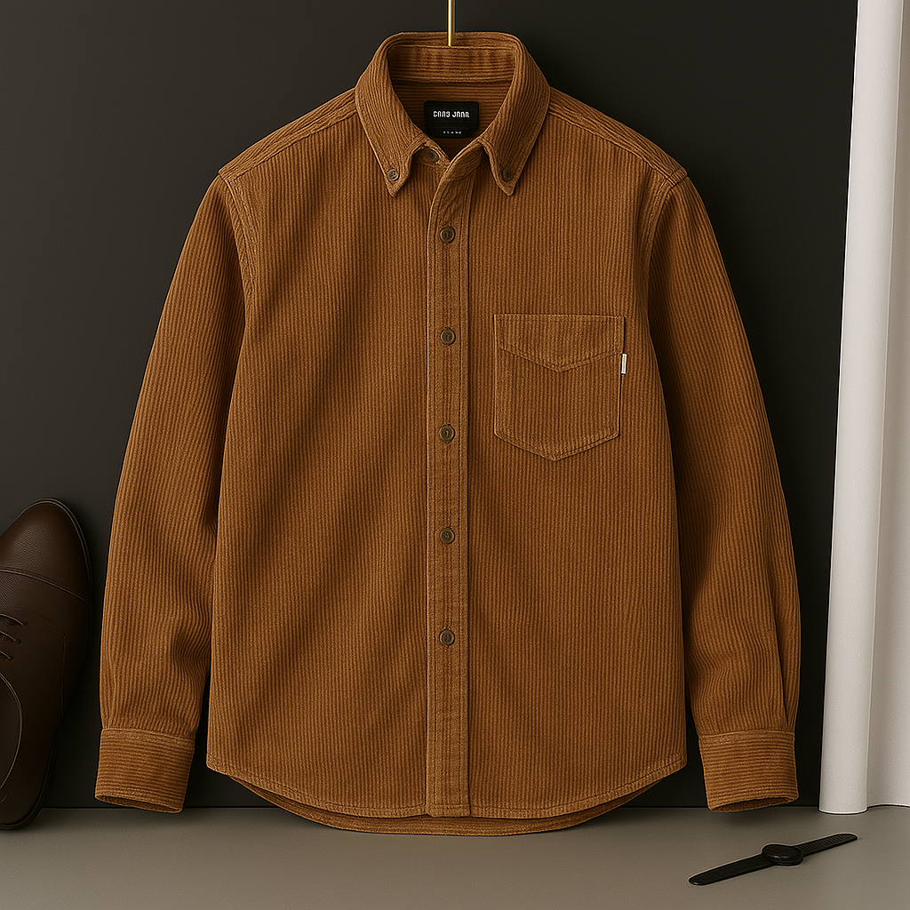 Men's Corduroy Shirt Jacket, Lightweight Layer for Transitional Weather