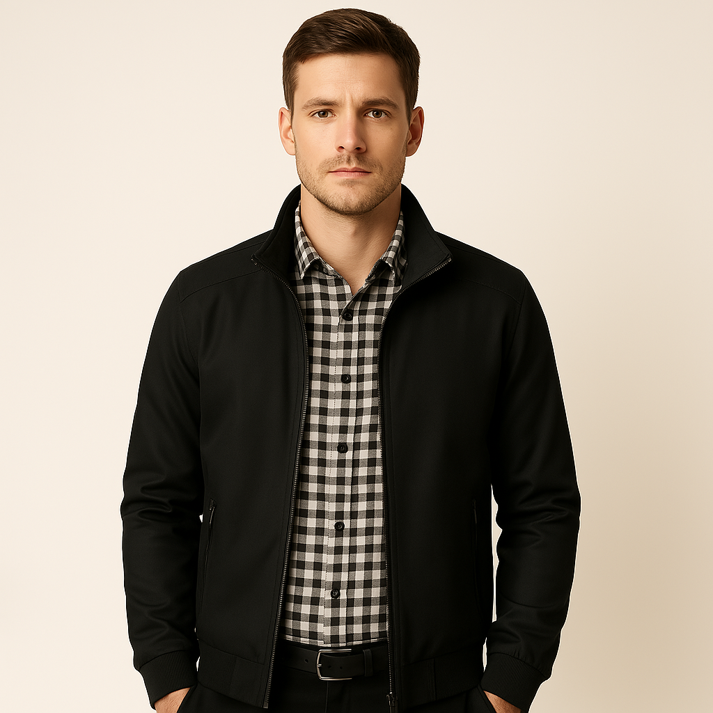 Men's Windproof Summer Jacket - Lightweight Zip-Up Outerwear