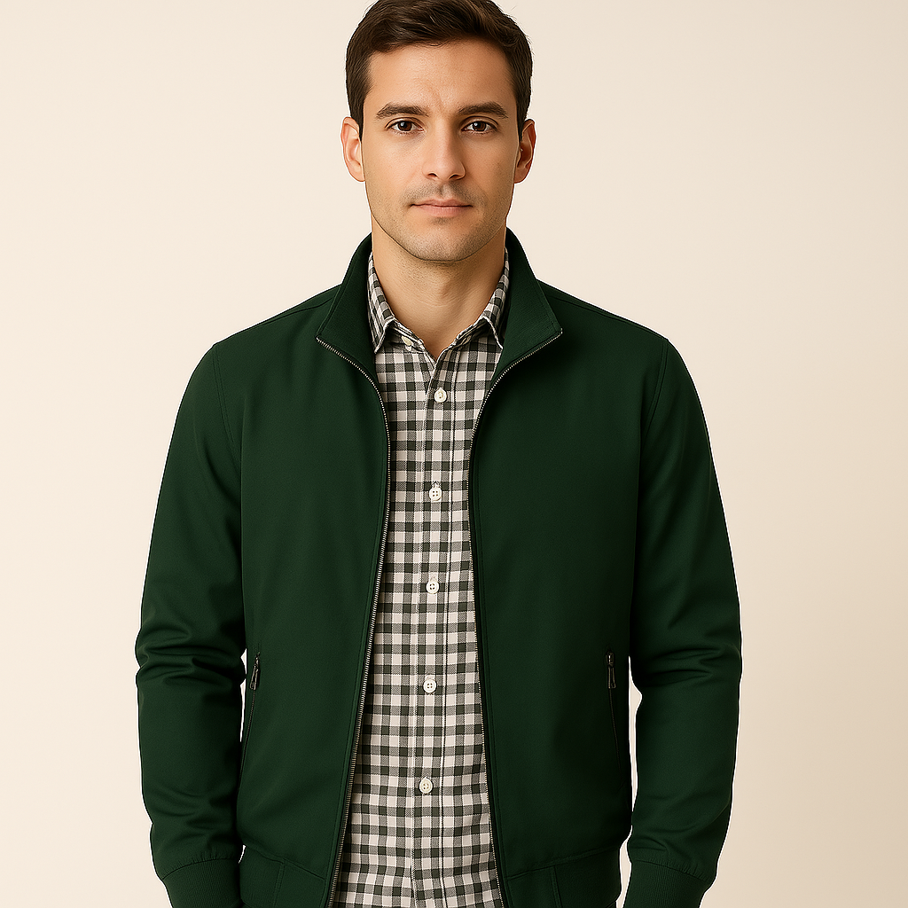 Men's Windproof Summer Jacket - Lightweight Zip-Up Outerwear
