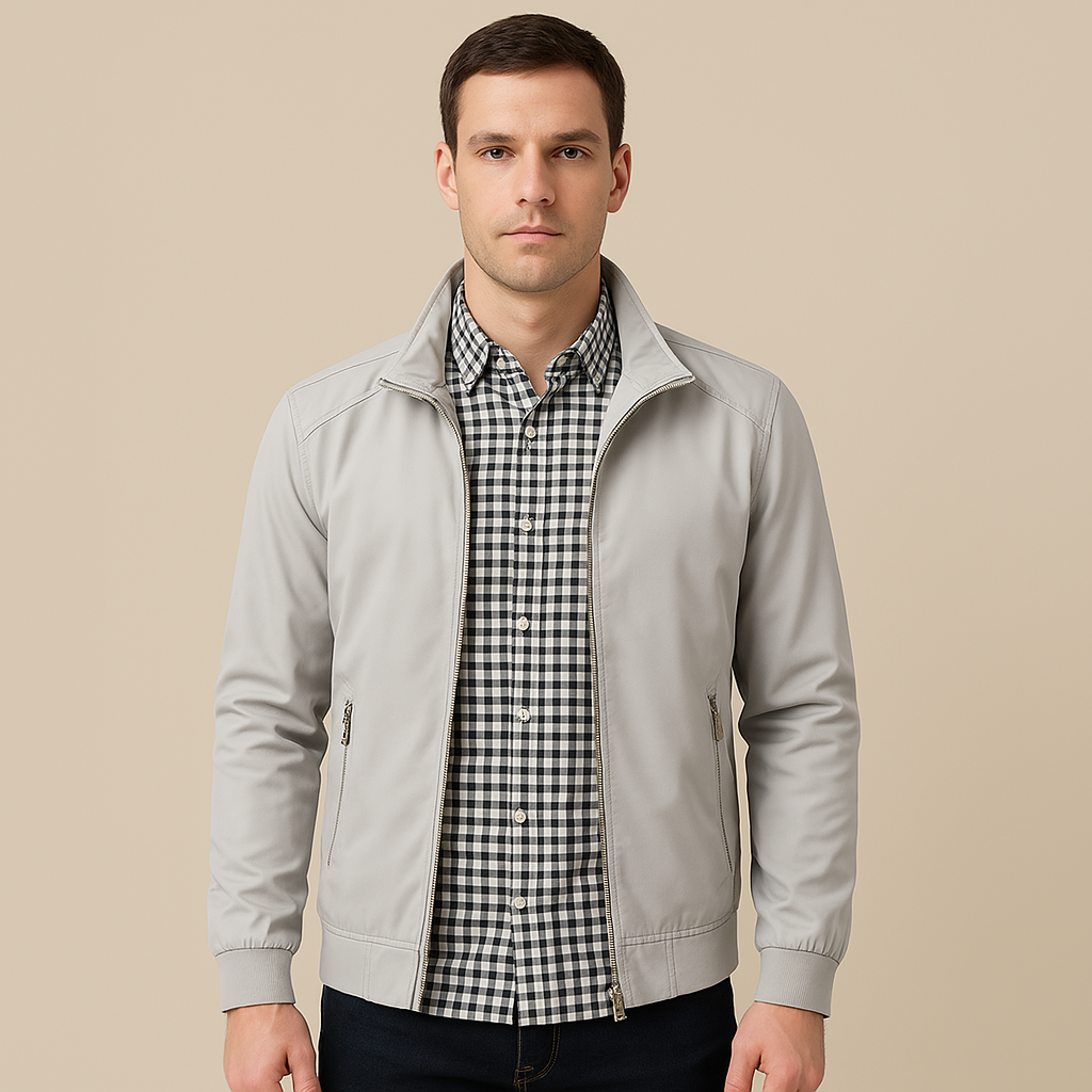 Men's Windproof Summer Jacket - Lightweight Zip-Up Outerwear