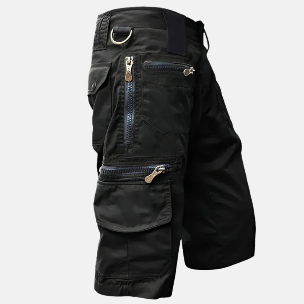 Men's Utility Cargo Shorts, Knee-Length Cotton-Blend Shorts with Multiple Pockets