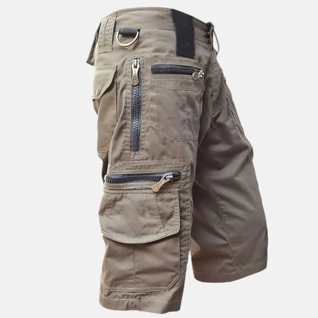 Men's Utility Cargo Shorts, Knee-Length Cotton-Blend Shorts with Multiple Pockets