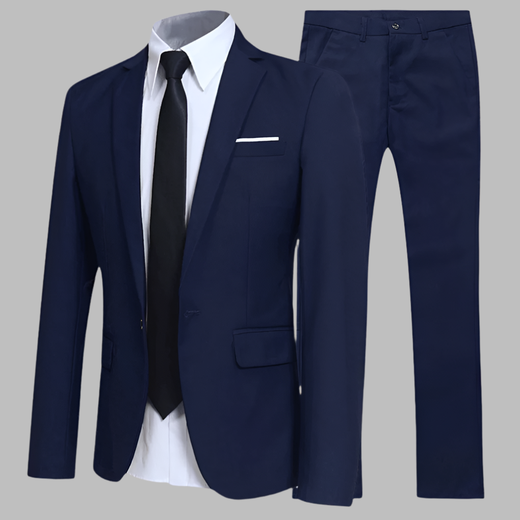 Men's Tailored Suit, Wrinkle-Resistant Fabric for Business & Formal Wear