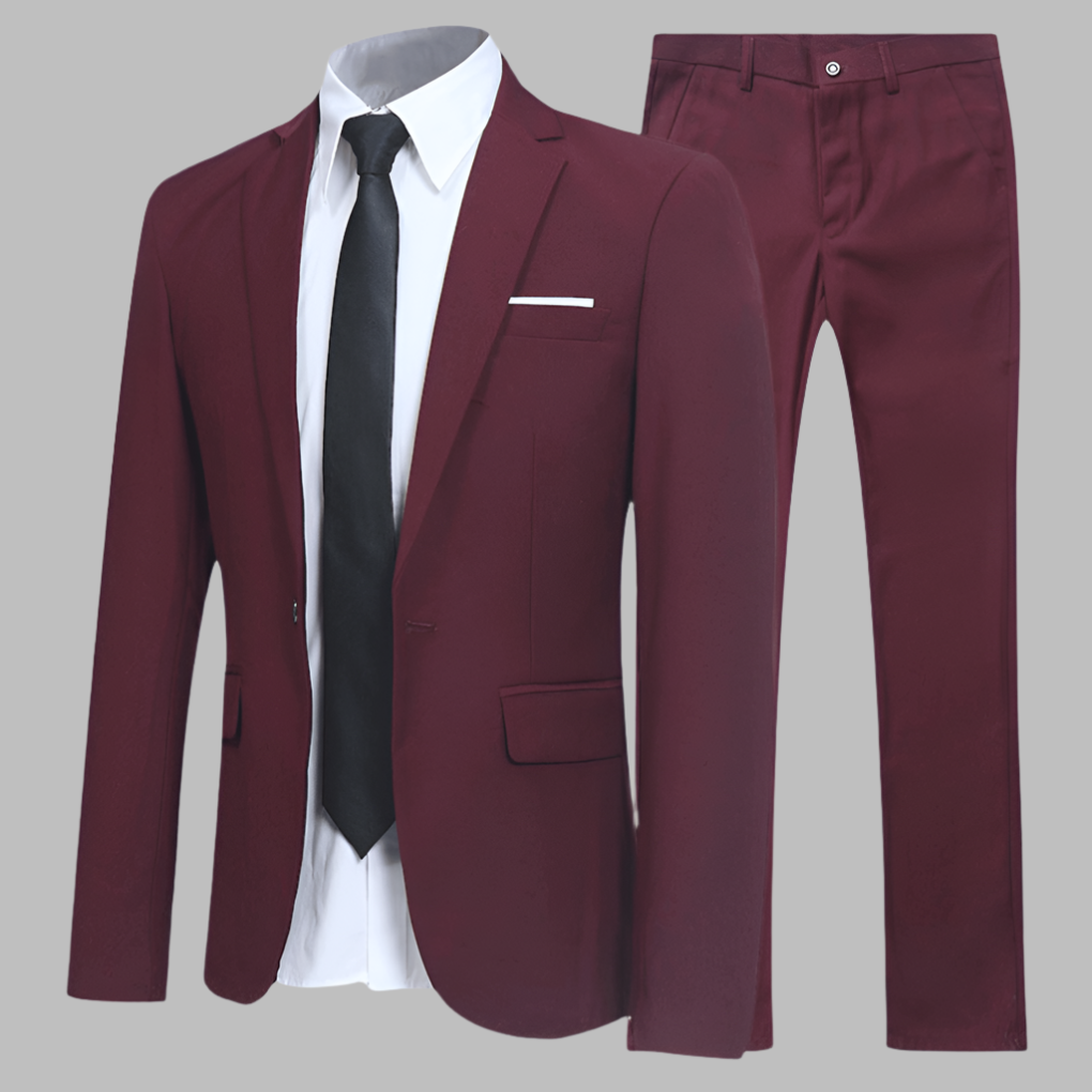 Men's Tailored Suit, Wrinkle-Resistant Fabric for Business & Formal Wear