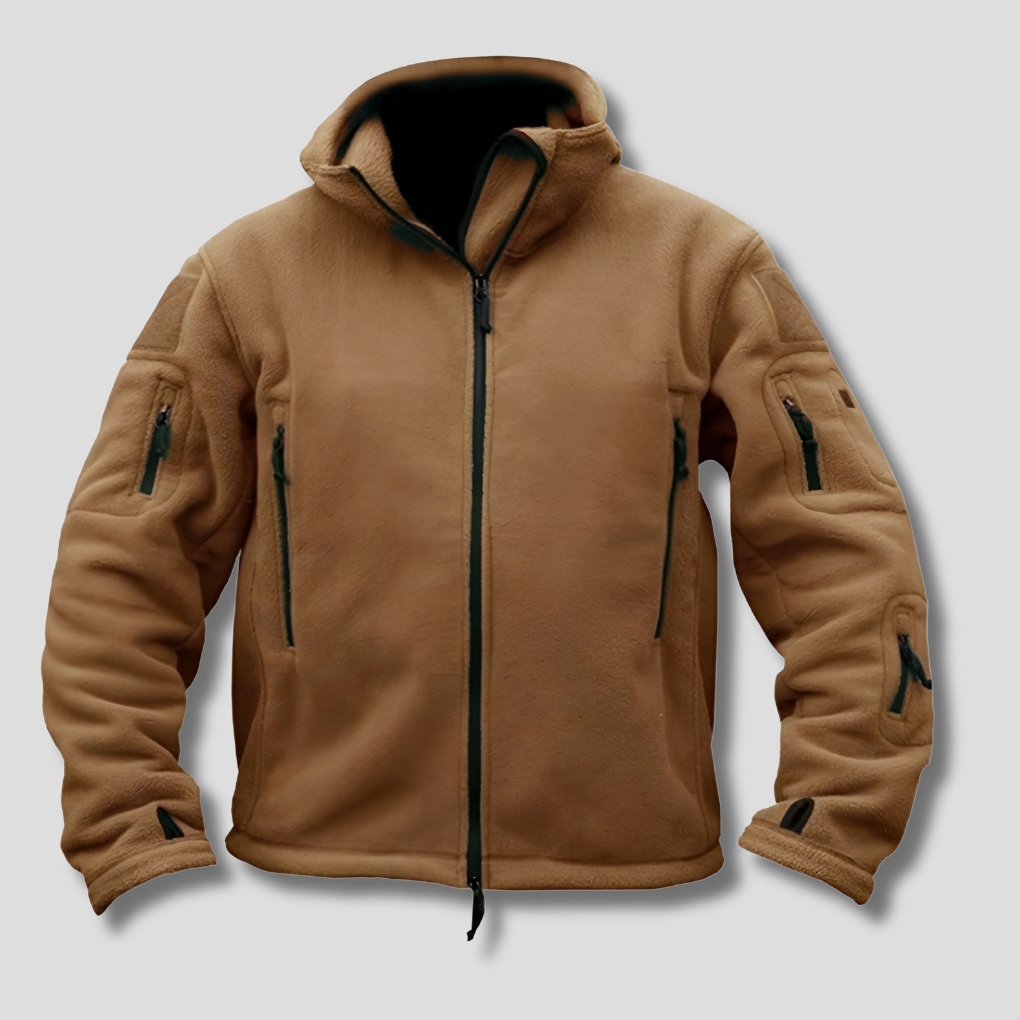 Men's Wind-Resistant Fleece Jacket, Rugged Everyday Outdoor Layer