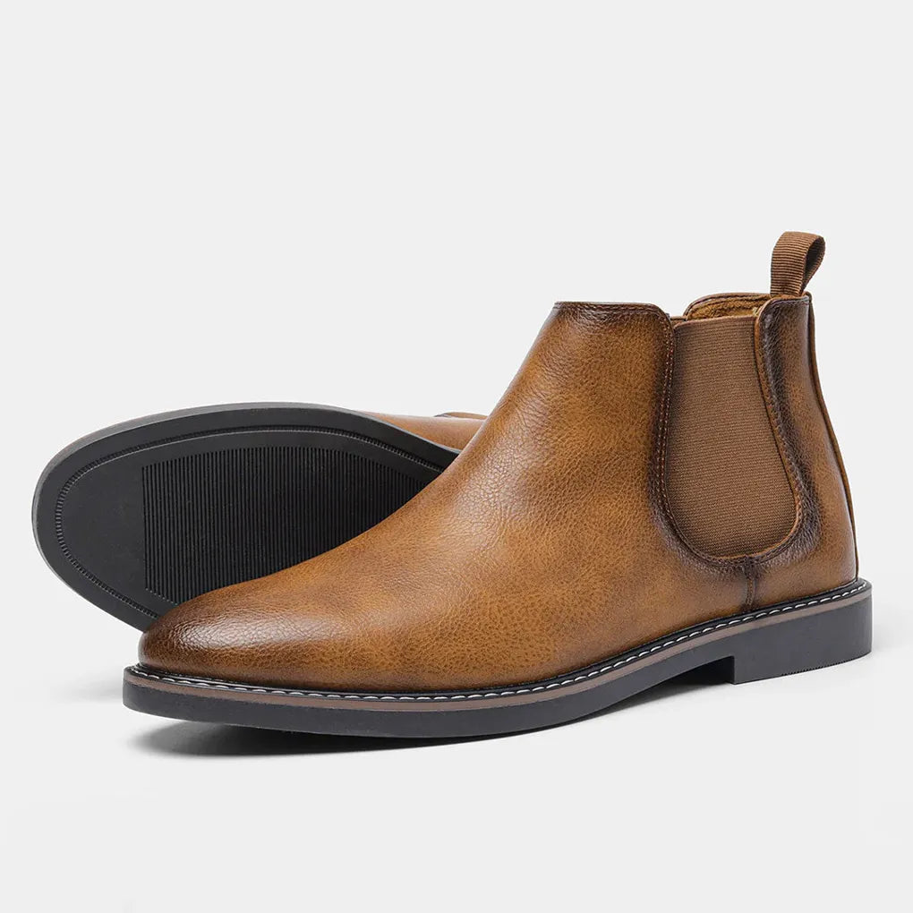 Men's Chelsea Boots - Classic Ankle Boots with Elastic Side Panels