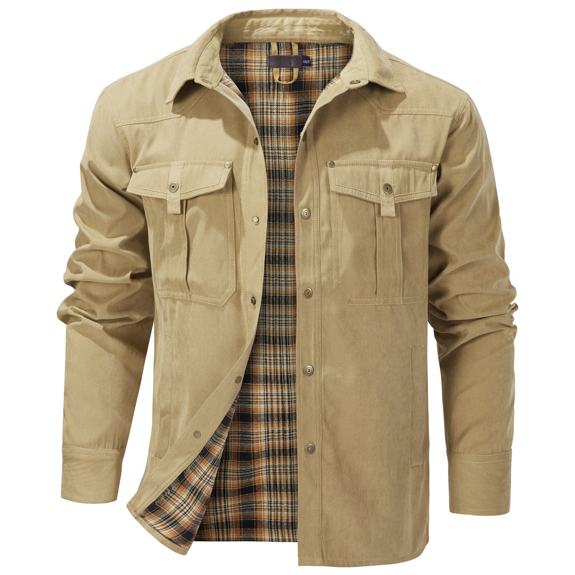 Traverse Insulated Jacket for Men - Polyester Cotton-Flannel Outdoor Coat