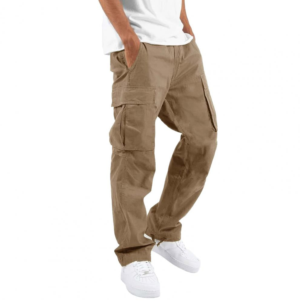 Men's Cargo Pants - Stretch Fabric Multi-Pocket Trousers