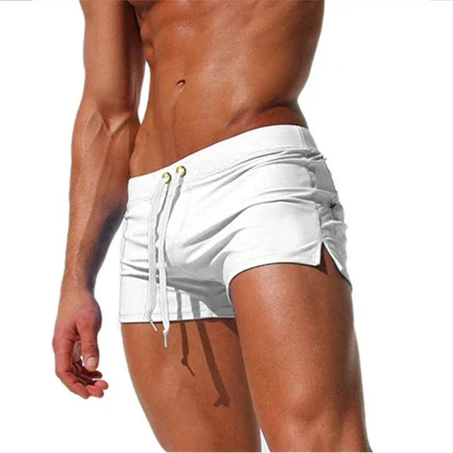 Men's Swim Shorts, Quick-Dry Trunks with Side Slits for Active Days