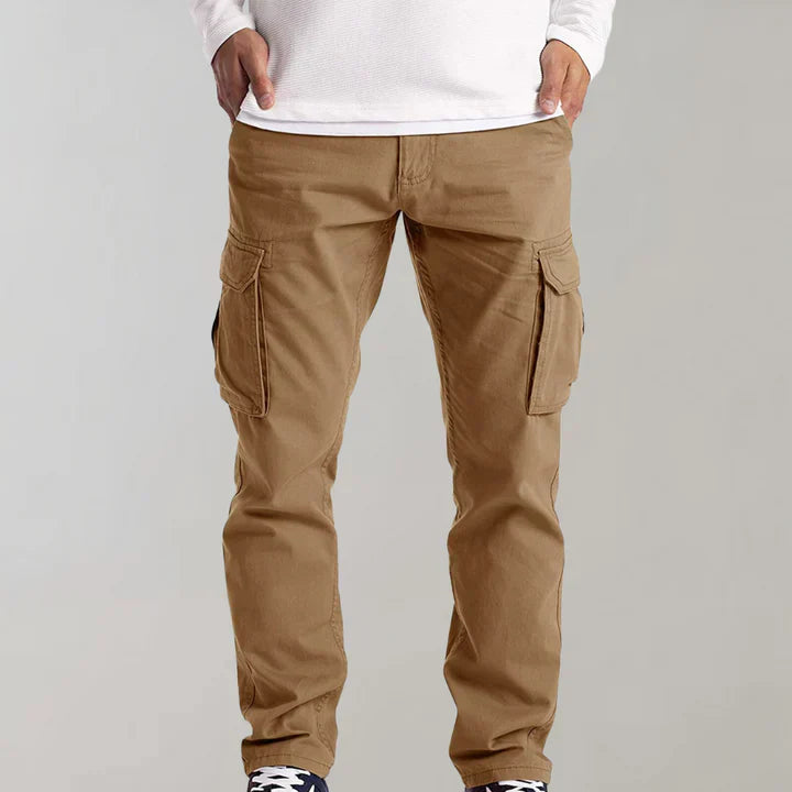 Men's Cargo Pants with Multiple Pockets, Durable Trousers for Everyday Wear