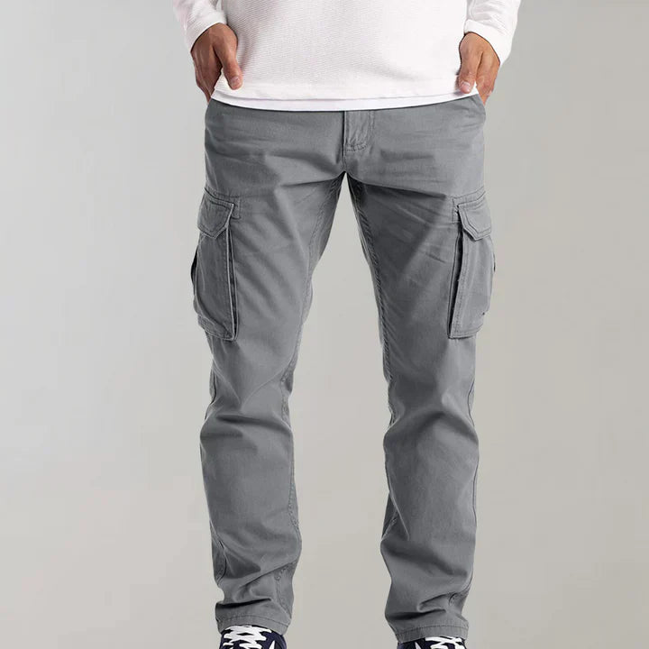 Men's Cargo Pants with Multiple Pockets, Durable Trousers for Everyday Wear