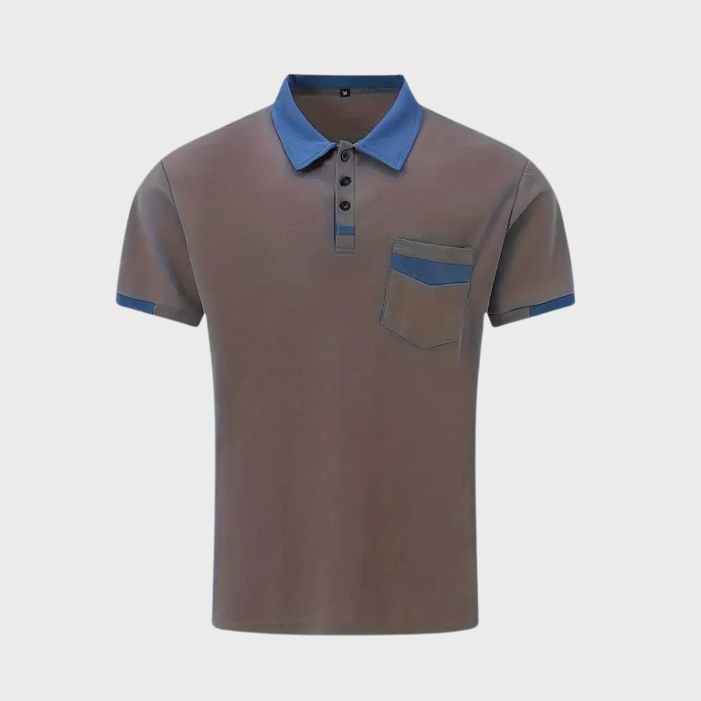 Men's Classic Polo Shirt, Breathable Polyester Short Sleeve Top