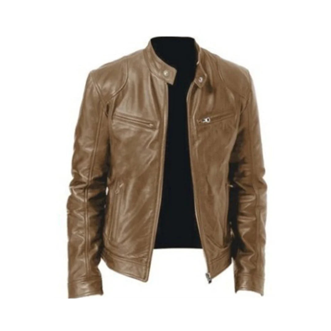 Men's Classic Leather Jacket | Timeless Moto-Style Outerwear