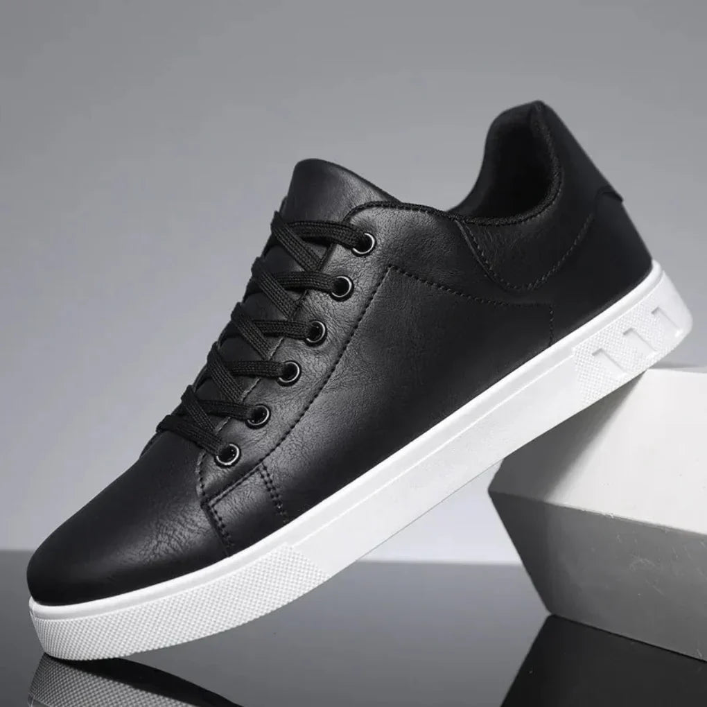 Men's Leather Dress Shoes with Metal Toe Cap, Waterproof Classic Design