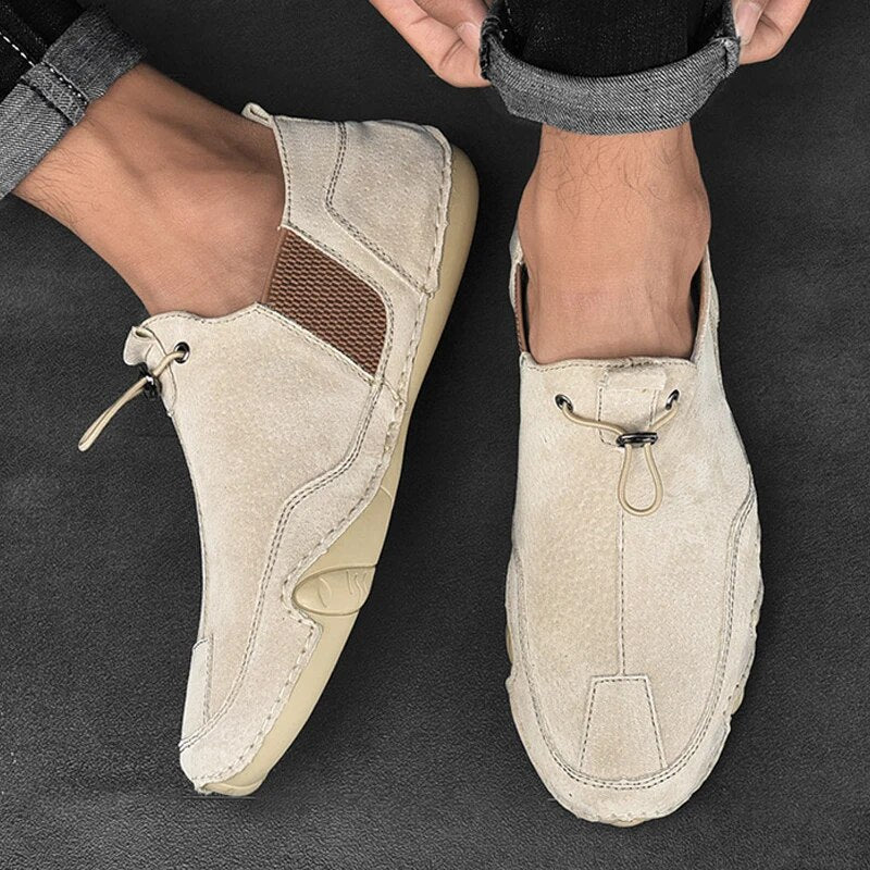 Men's Slip-On Shoes - Lightweight Adjustable Lock Closure Sneakers