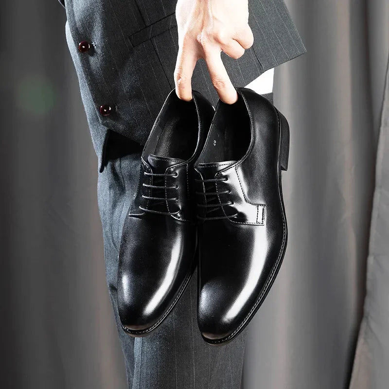 Elithro Genuine Leather Shoes - Tailored Fit Dress Shoes for Men