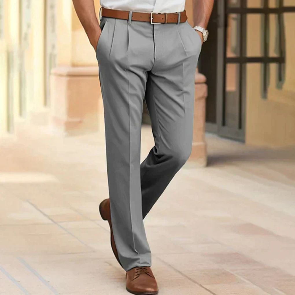 Men's Business Casual Pants | Flat Front Stretch Trousers