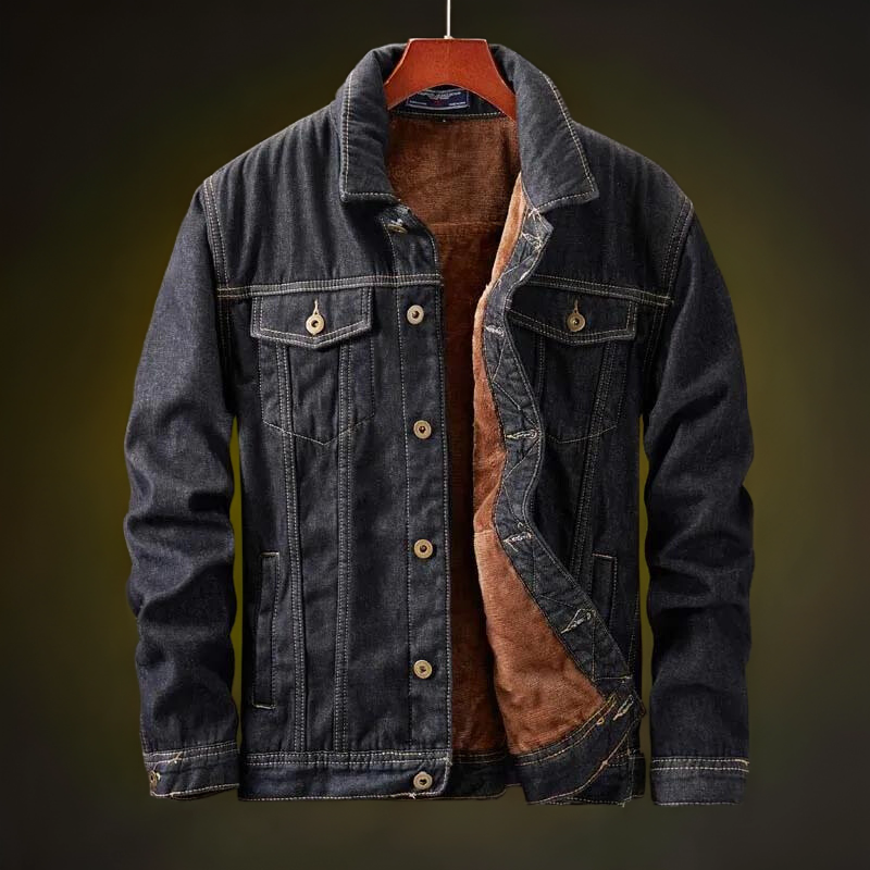 Cosmonite 1982 Denim Jacket - Fleece-Lined Denim Jacket for Men