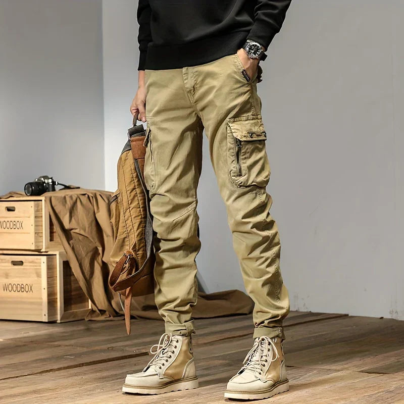 Men's Cargo Joggers, Cotton Streetwear Jogger Pants