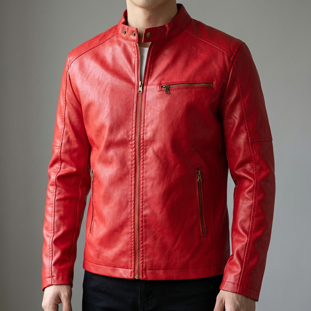 Men's Waterproof Leather Jacket, Elegant Weatherproof Coat