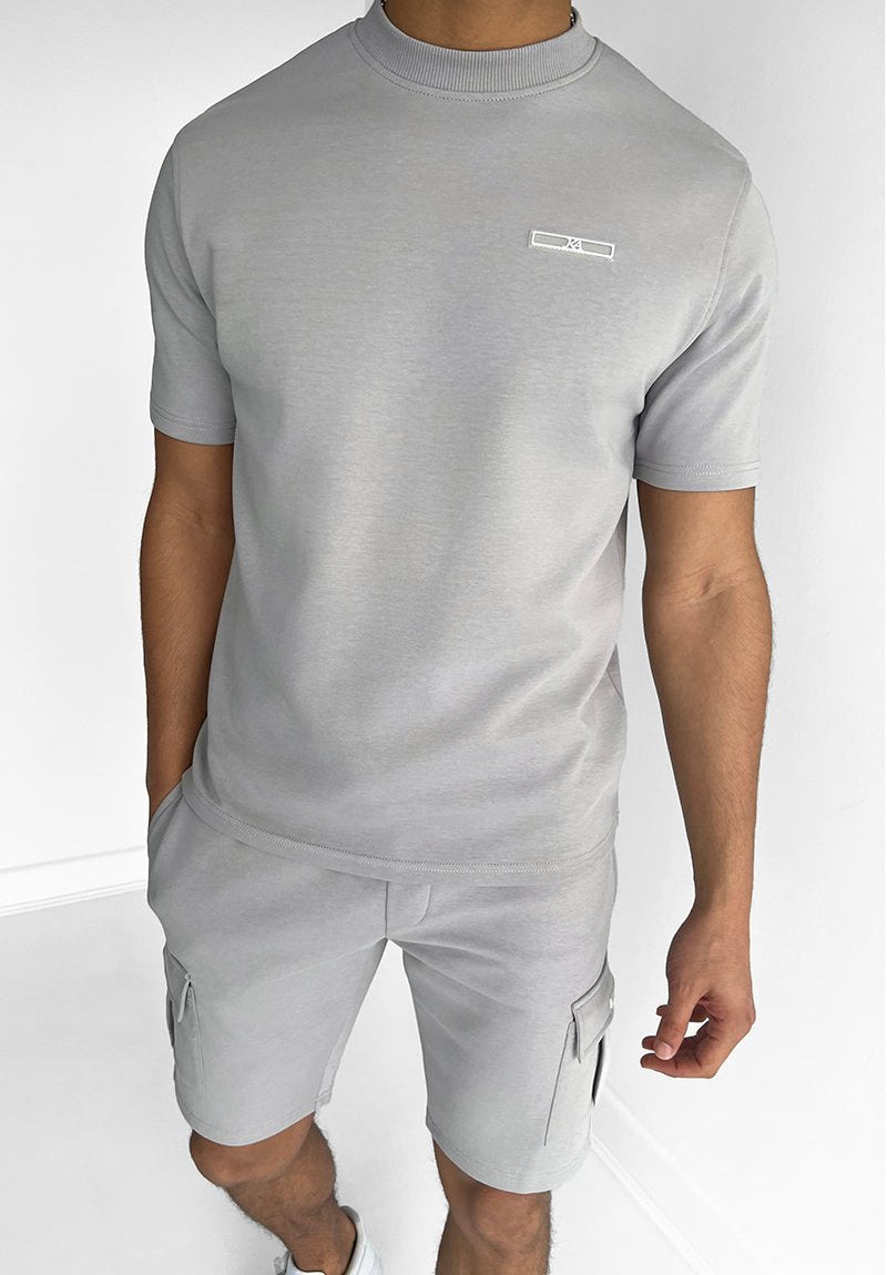 Men's T-Shirt and Cargo Shorts Set, Cotton-Blend Athletic Two-Piece Outfit