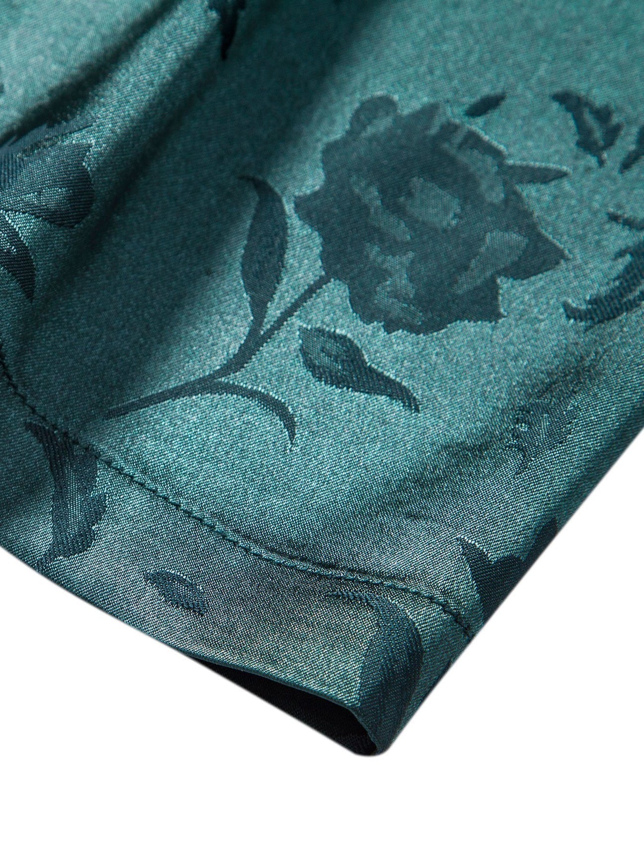 Men's Midnight Rose Bloom Shirt - Embroidered Floral Dress Shirt