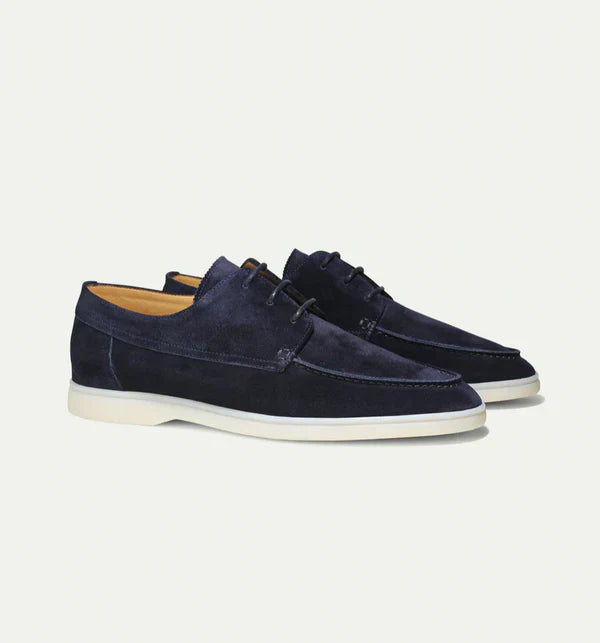 Men's Leather Lace-Up Loafers - Premium Leather Dress Shoes
