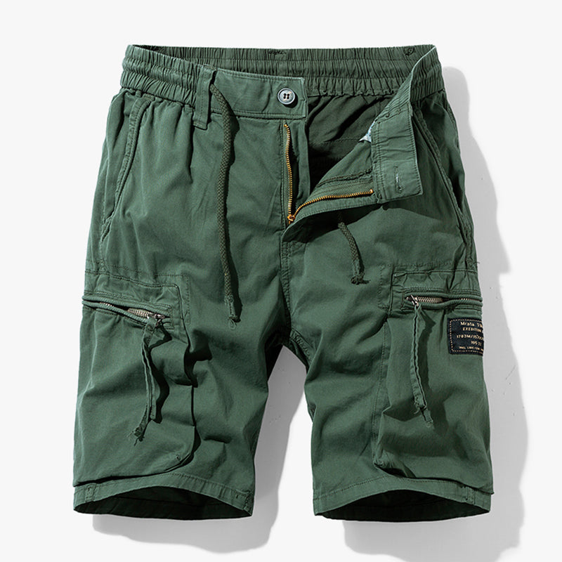 Men's Cargo Shorts with Drawstring Waist - Lightweight Summer Fit