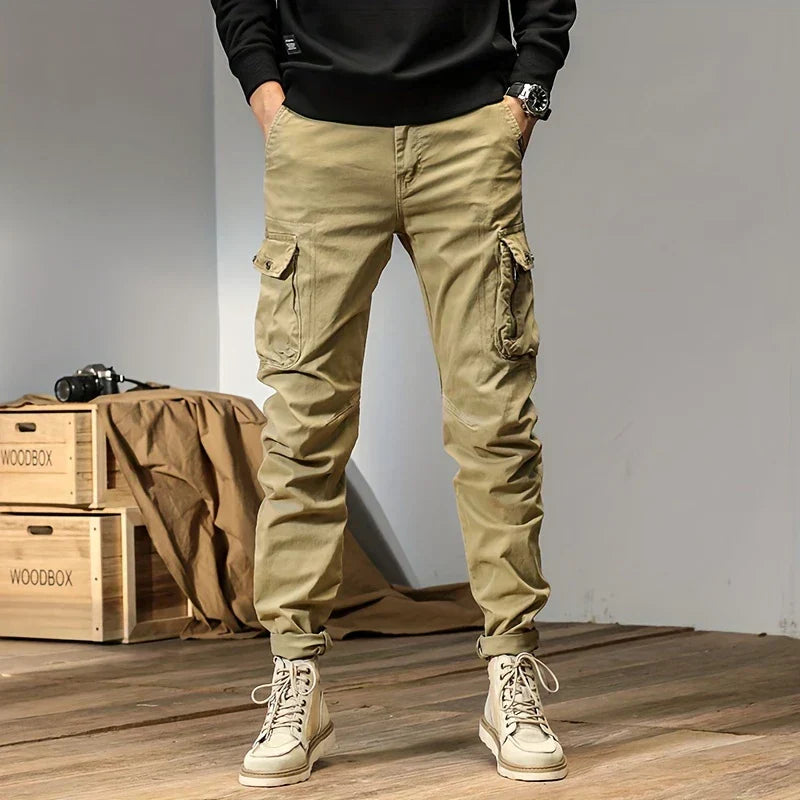 Men's Cargo Joggers, Cotton Streetwear Jogger Pants