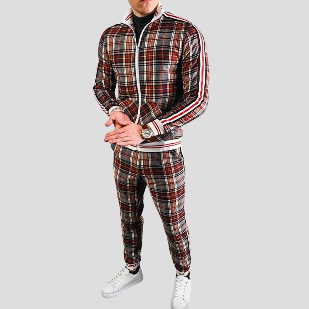 Men's Two-Piece Training Set - Matching Top & Jogger Pants