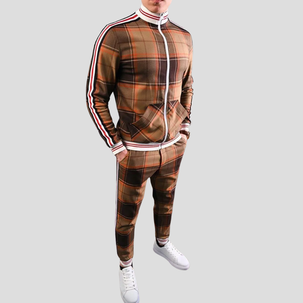 Men's Two-Piece Training Set - Matching Top & Jogger Pants