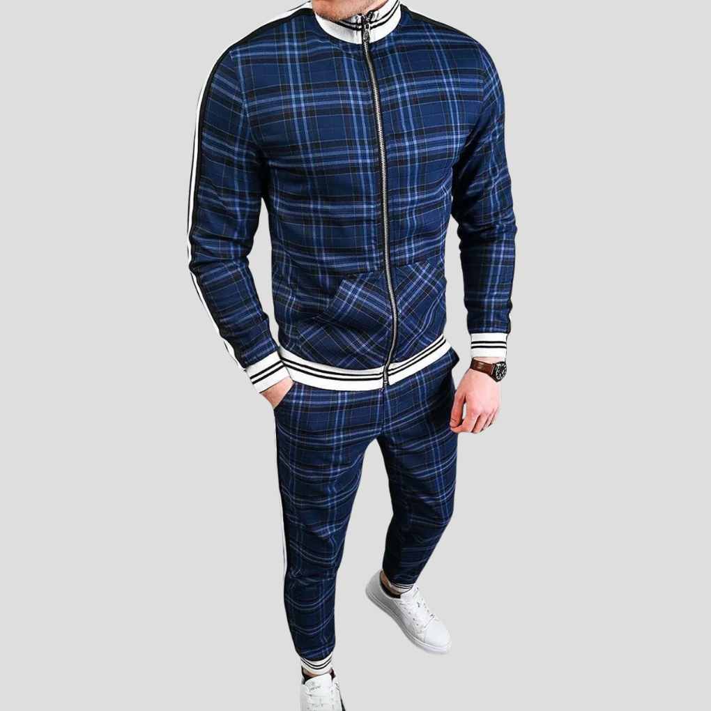 Men's Two-Piece Training Set - Matching Top & Jogger Pants