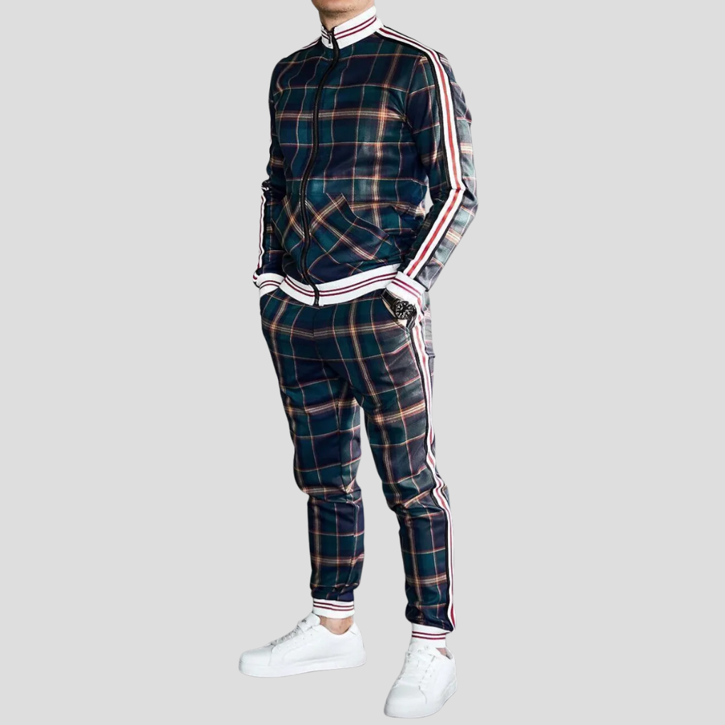 Men's Two-Piece Training Set - Matching Top & Jogger Pants