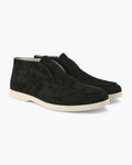 Men's High Loafers with Contrast Sole, Stylish Slip-On Shoes