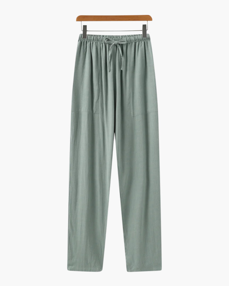 Men's Relaxed Pants with Drawstring Waist, Casual Lightweight Trousers