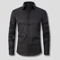 Men's Slim Fit Stretch Shirt, Soft Polyester Dress Shirt