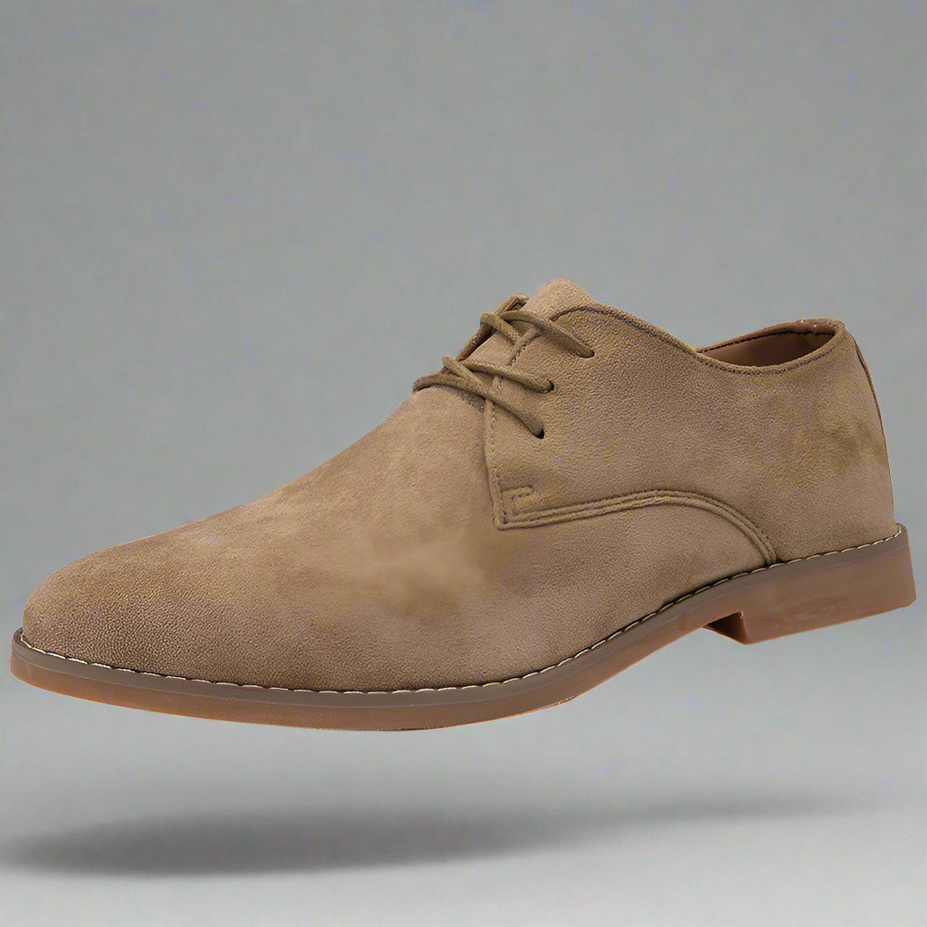 Men's Suede Oxford Shoes, Classic Lace-Up Dress Shoes