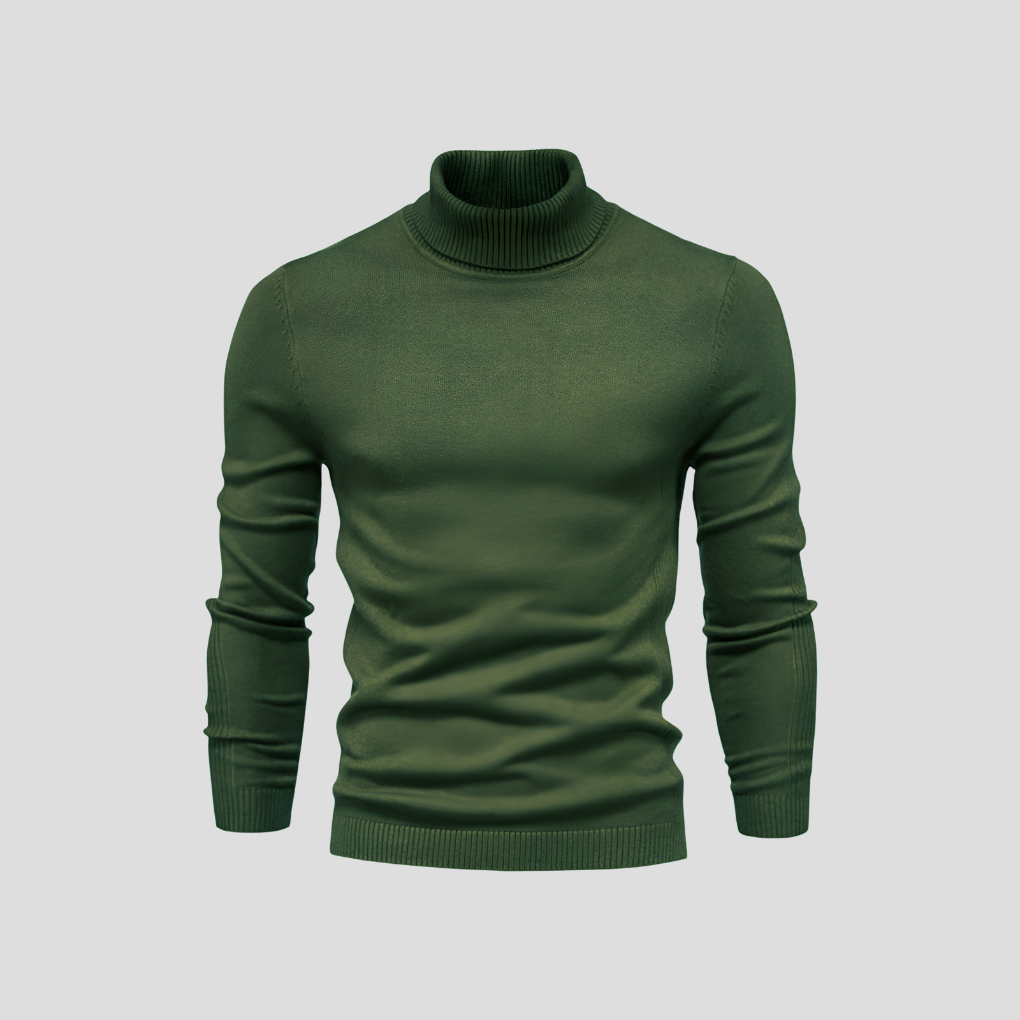 Men's Turtleneck Sweater - Soft Cotton, Casual to Formal Wear
