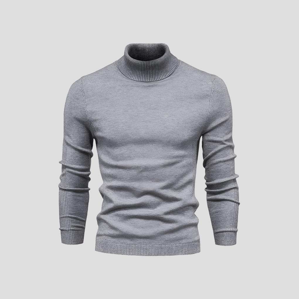 Men's Turtleneck Sweater - Soft Cotton, Casual to Formal Wear
