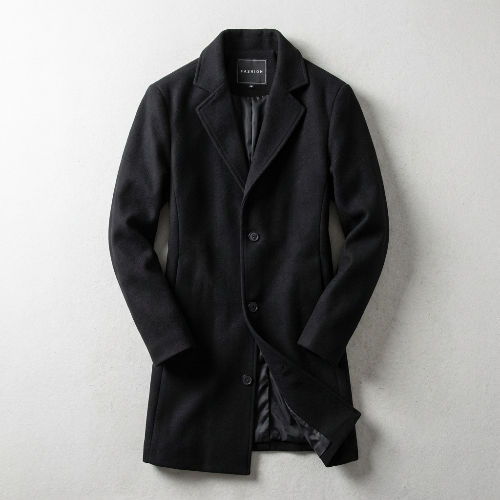 Milan Wool Overcoat for Men - Slim Fit Wool Blend Winter Coat