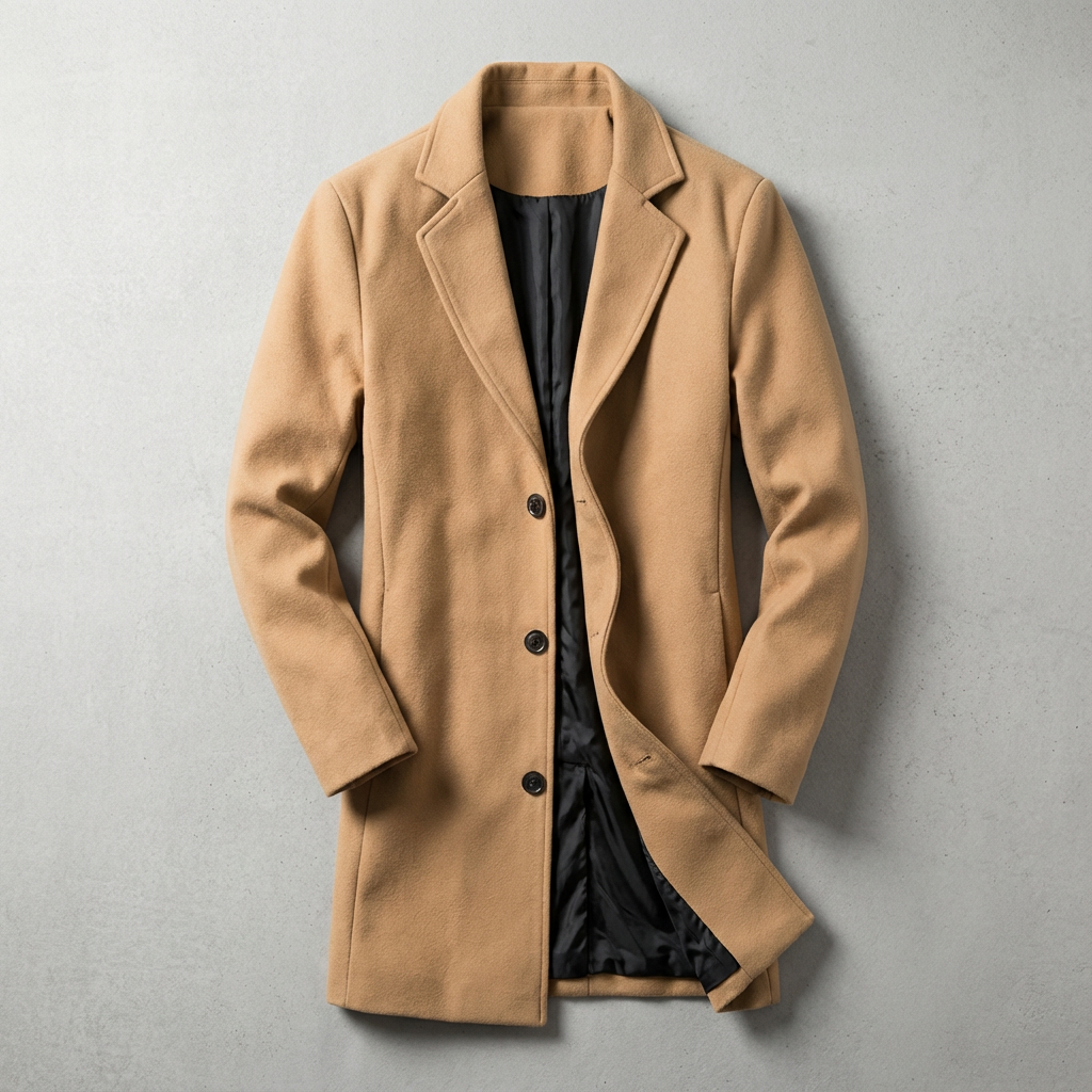 Milan Wool Overcoat for Men - Slim Fit Wool Blend Winter Coat
