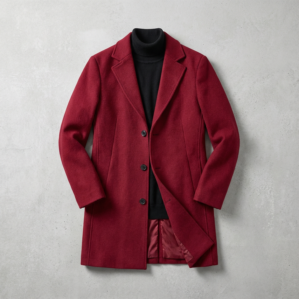 Sorrento Wool Overcoat for Men - Tailored Merino Wool Layering Coat