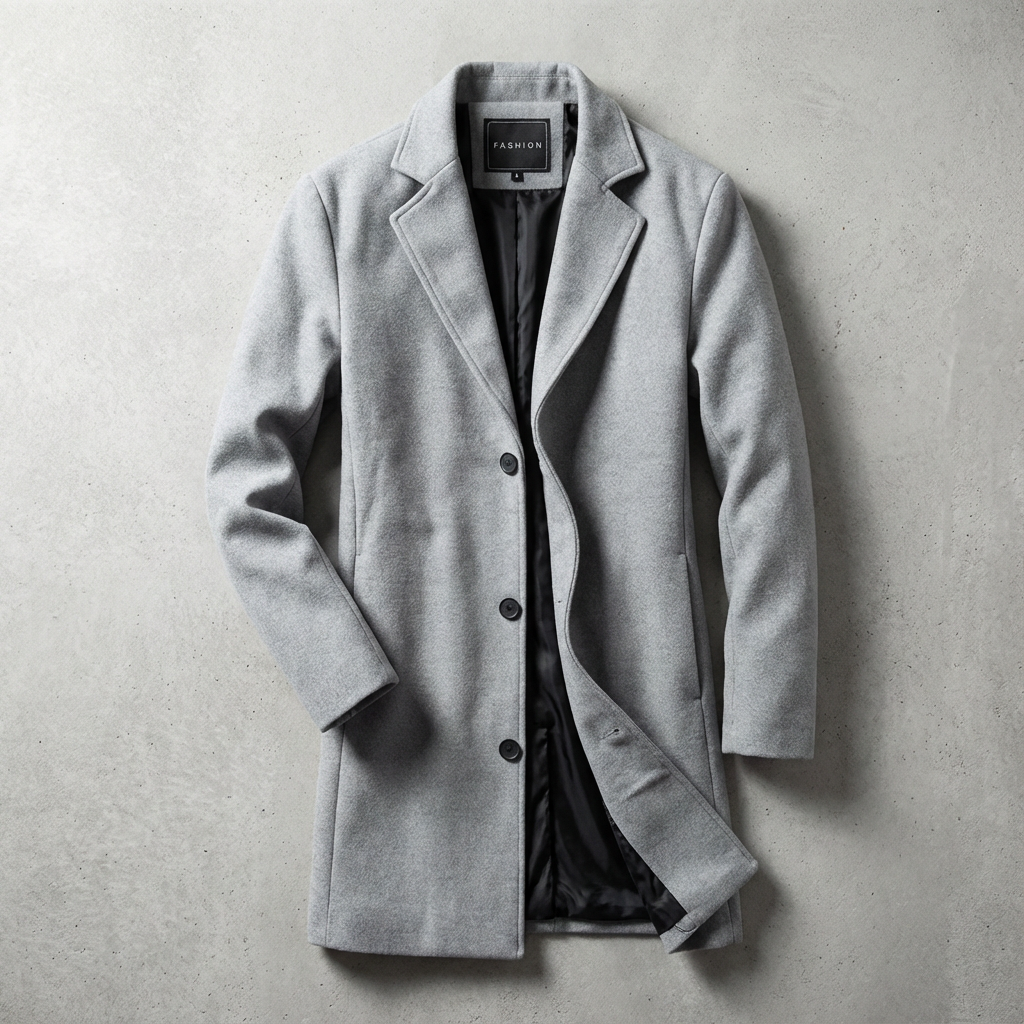 Milan Wool Overcoat for Men - Slim Fit Wool Blend Winter Coat