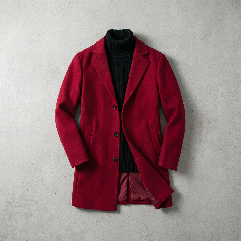 Milan Wool Overcoat for Men - Slim Fit Wool Blend Winter Coat