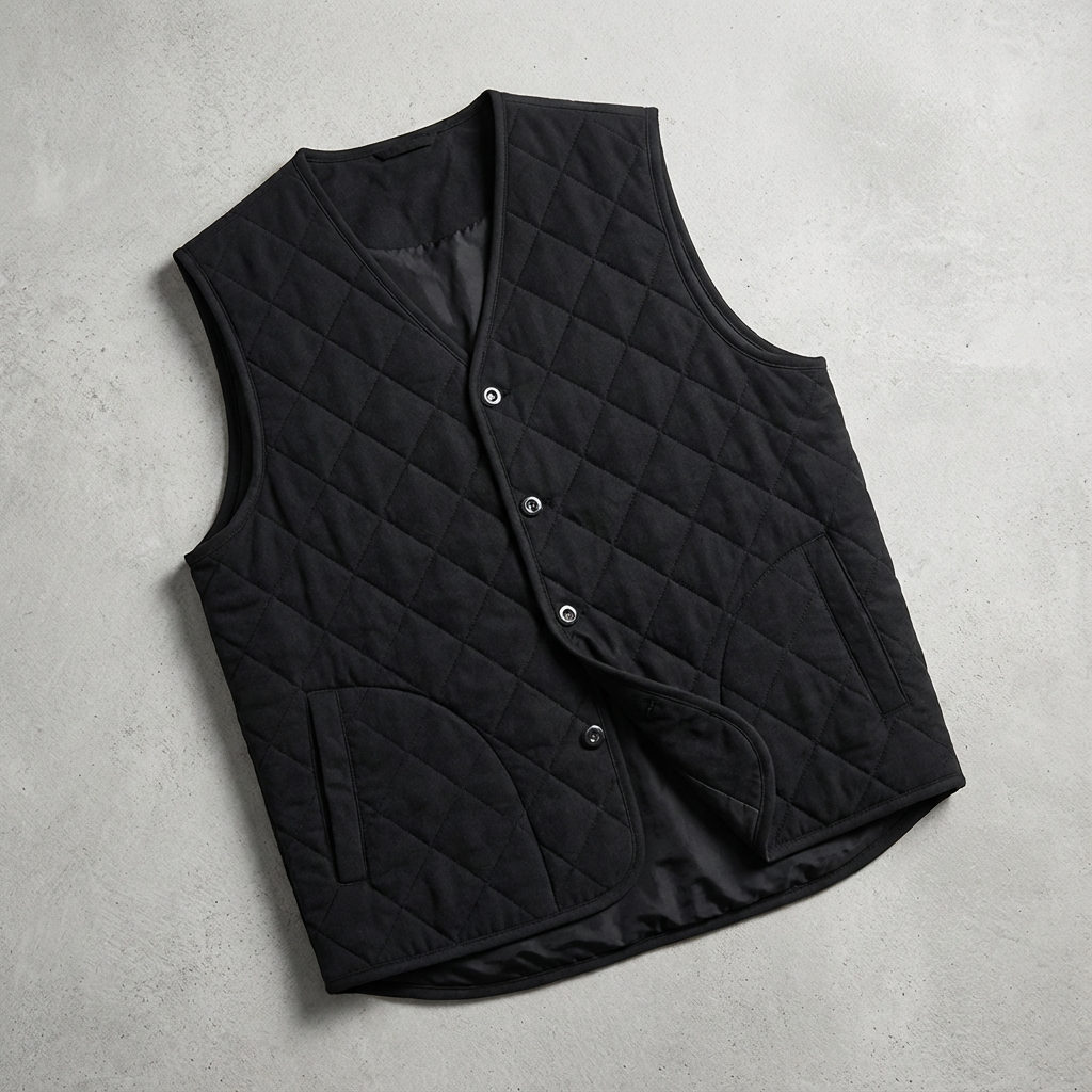 Monaco Quilted Vest for Men - Lightweight Fleece-Lined Layering Vest