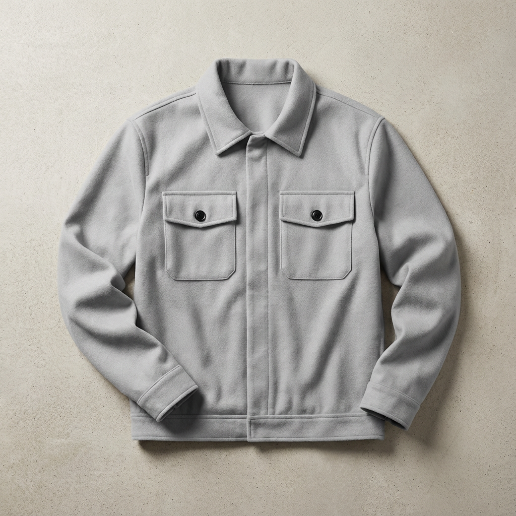 Men's Brushed Cotton Jacket, Tailored Fit Elegant Office Style