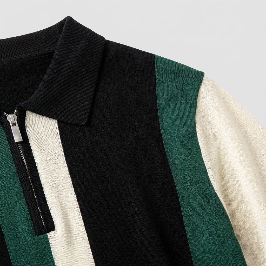 Ice Silk Valence Zip Polo for Men - Breathable Half-Zip Summer Polo
